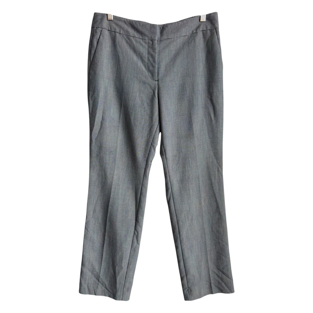 Ann Taylor Rainbow Houndstooth Trousers Signature 8 Fit Gray Plaid Chic Pants